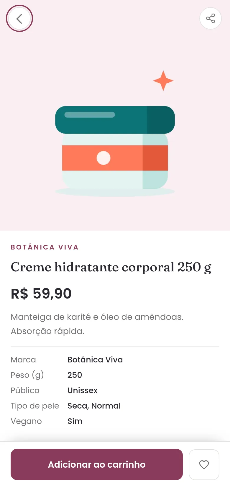 Tela do produto