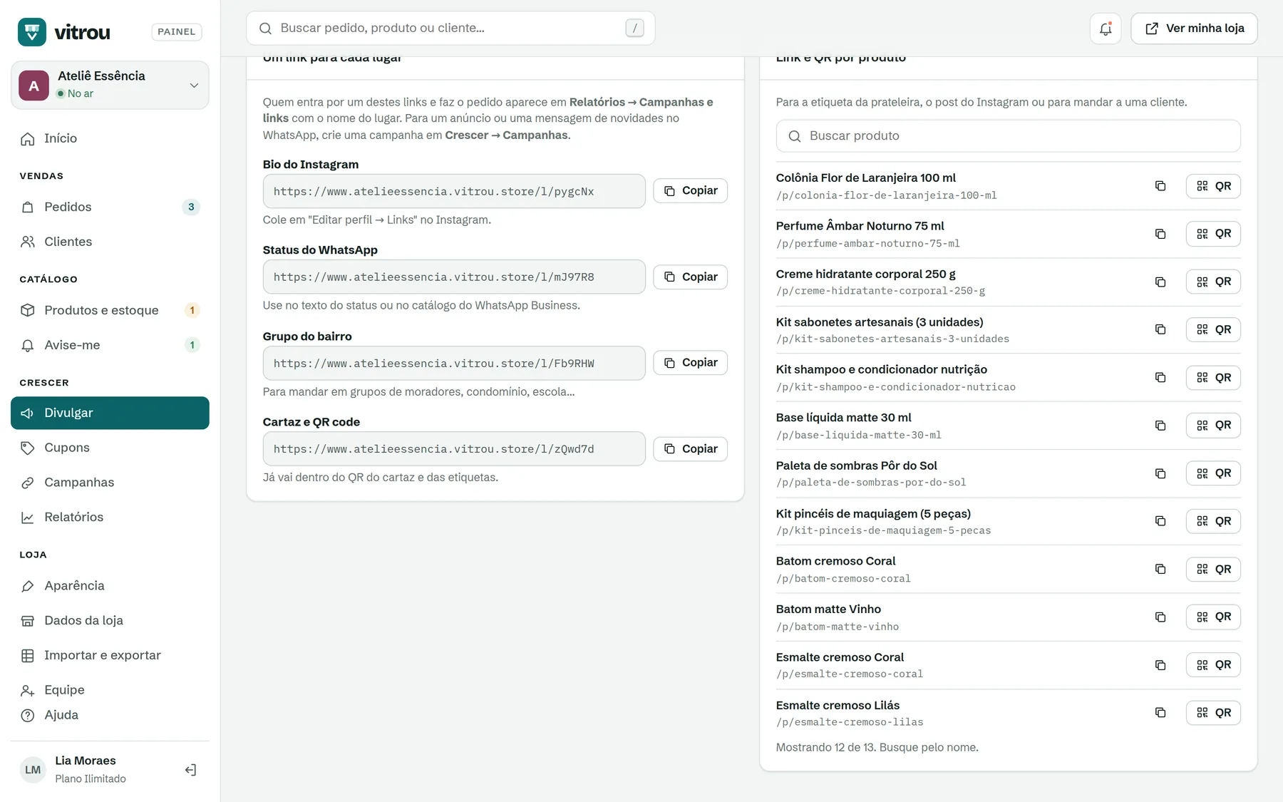Canais de divulgação e checklist do Google